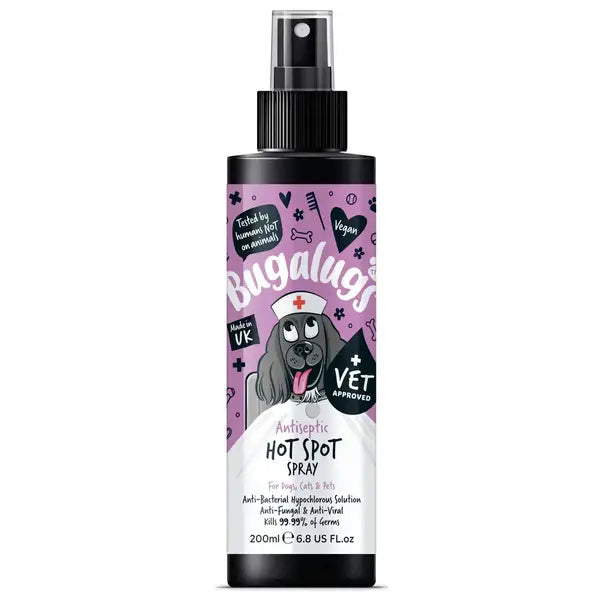 Bugalugs Antiseptic Hot Spot Spray - Антисептичен спрей за горещи точки и кожни раздразнения 200 мл