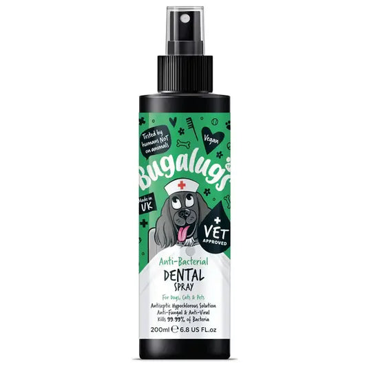 Bugalugs Antiseptic Anti-Bacterial Dental Spray - Антибактериален спрей за зъби и венци 200 мл