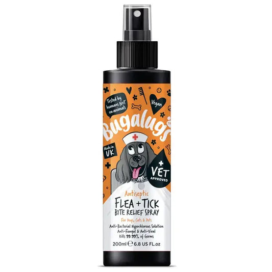 Bugalugs Antiseptic Flea & Tick Bite Relief Spray - Антисептичен спрей за облекчаване при ухапвания
