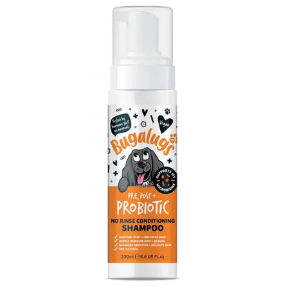 Bugalugs Probiotic No-Rinse Shampoo - Пробиотичен шампоан за кучета без изплакване 200 мл