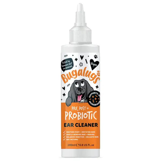 Bugalugs Probiotic Ear Cleaner for Dogs - Пробиотичен разтвор за почистване на уши за кучета 200 мл
