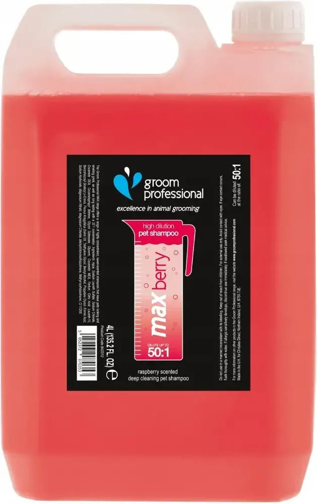 Groom Professional Max Berry Shampoo - Супер концентриран дълбоко почистващ шампоан 50 към 1, 4 л