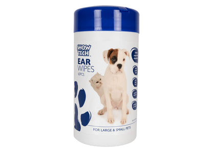 Show Tech Ear Wipes - Професионални мокри кърпички за почистване на уши за кучета и котки 60 бр.