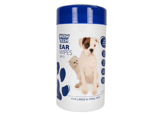Show Tech Ear Wipes - Професионални мокри кърпички за почистване на уши за кучета и котки 60 бр.
