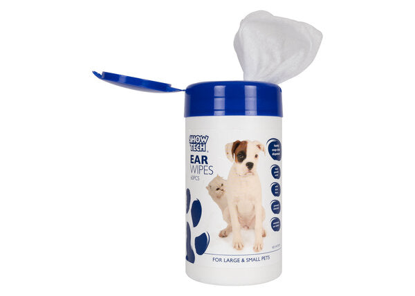 Show Tech Ear Wipes - Професионални мокри кърпички за почистване на уши за кучета и котки 60 бр.