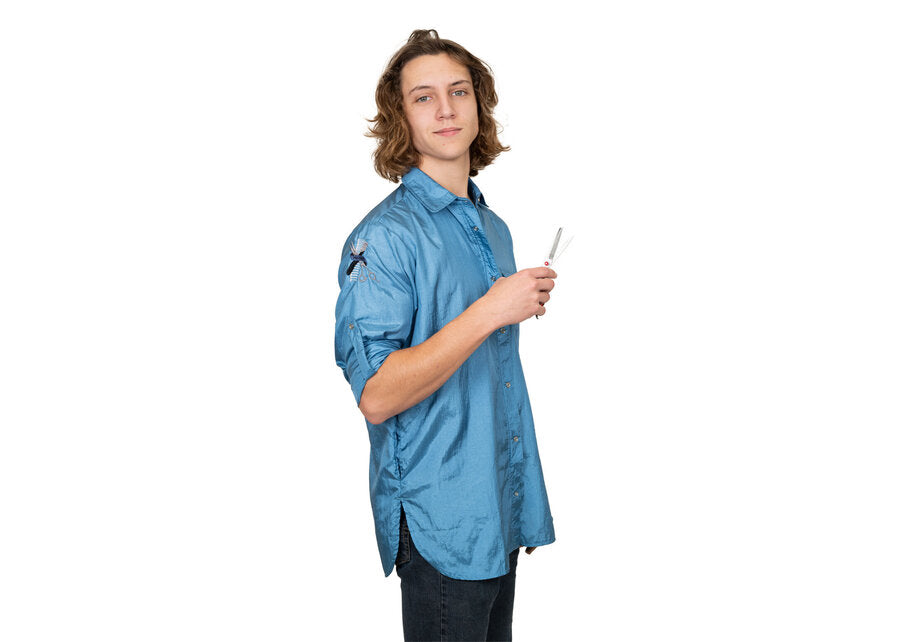 Tikima Ambra Shirt Blue Унисекс Професионална работна туника за грумъри