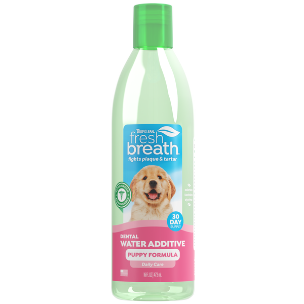 TropiClean Fresh Breath Dental Water Additive for Puppies - Добавка за вода за свеж дъх и дентална грижа за подрастващи кученца 473ml