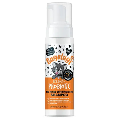 Bugalugs Pre & Post Probiotic No Rinse Shampoo for Cats – Пробиотичен сух шампоан за котки 200ml
