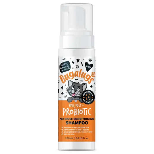 Bugalugs Pre & Post Probiotic No Rinse Shampoo for Cats – Пробиотичен сух шампоан за котки 200ml
