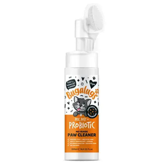 Bugalugs Pre & Post Probiotic No Rinse Paw Cleaner for Cats – Почистваща пяна за лапи без изплакване