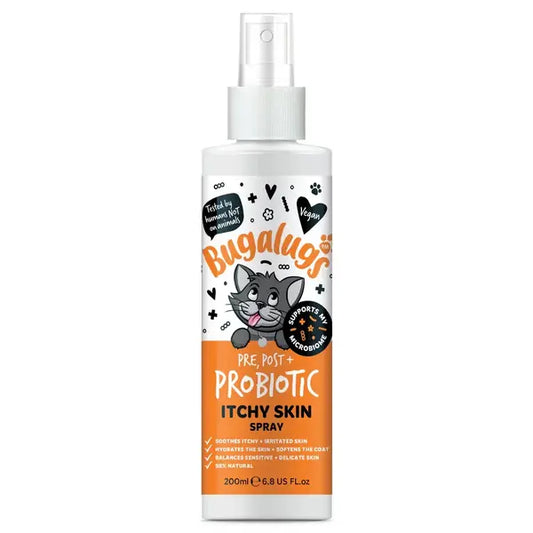 Bugalugs Probiotic Itchy Skin Spray for Cats - Пробиотичен спрей против сърбеж и кожни раздразнения