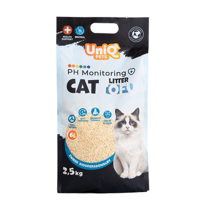 Uniq Pets Cat Tofu Cat Litter Neutral котешка тоалетна с pH мониторинг 2.5kg