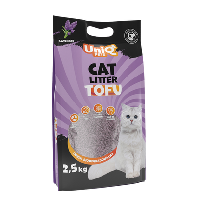 Uniq Pets Cat Tofu Cat Litter биоразградима котешка тоалетна лавандула