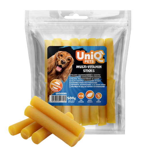 Uniq Pets Dog Snacks Sea & Harvest Multi-Vitamin Sticks - мултивитаминни стикчета за кучета 500 g