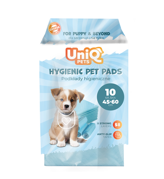 Uniq Pets Hygienic Pet Pads 45 x 60cm 10pcs - хигиенни пелени за кучета