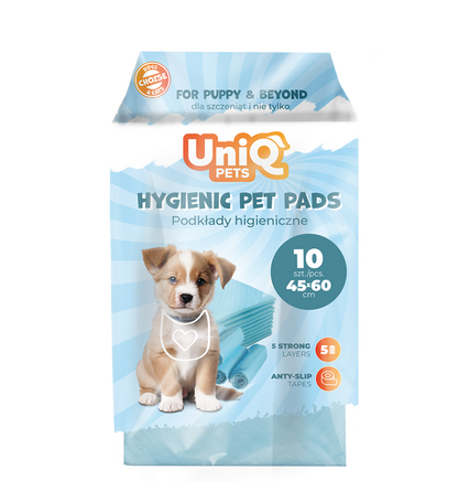 Uniq Pets Hygienic Pet Pads 45 x 60cm 10pcs - хигиенни пелени за кучета