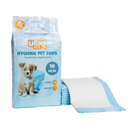 Uniq Pets Hygienic Pet Pads 60 x 60cm 10pcs - хигиенни пелени за кучета