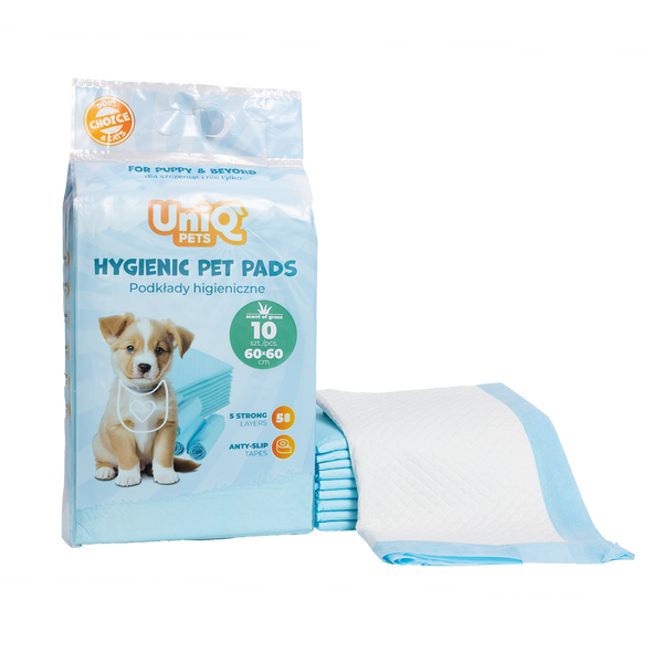 Uniq Pets Pet Pads Grass Scent 60 x 60cm 10pcs - пелени с аромат на трева