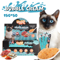 Uniq Pets Cat Bubble Cream Cod & Beef with Krill - кремообразно лакомство за котки с треска, телешко, пилешко, крилово масло, таурин и FOS 15gr