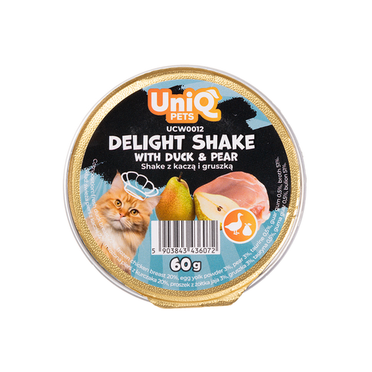Uniq Pets Fruity Shake Duck Pear 60g - кремообразна храна за котки