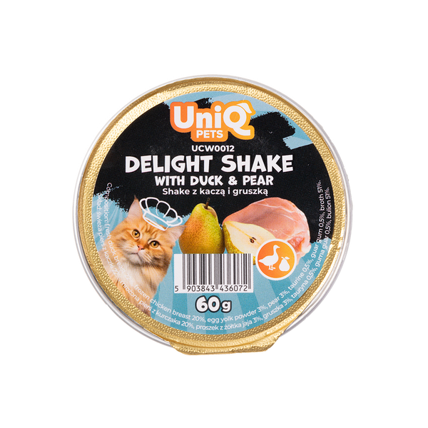 Uniq Pets Fruity Shake Duck Pear 60g - кремообразна храна за котки