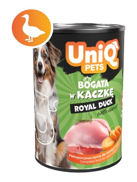 Uniq Pets Royal Wet Dog Food with Duck, 375 g