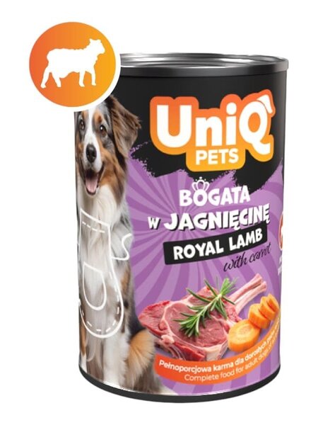 Uniq Pets Dog Wet Food Royal Lamb 375g - мокра храна за кучета с агнешко