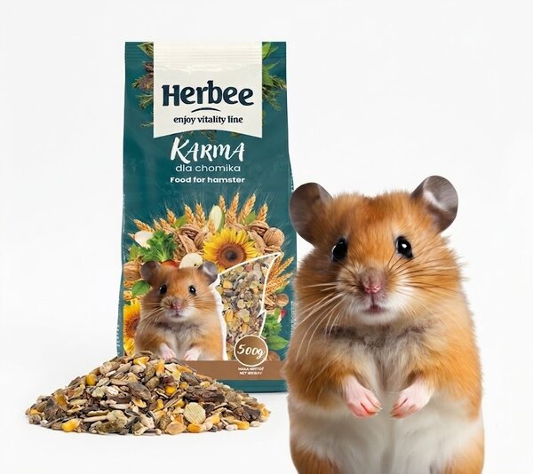 HERBEE RodensRoot Food for Hamster храна за хамстери със семена, плодове и зеленчуци, 500 г