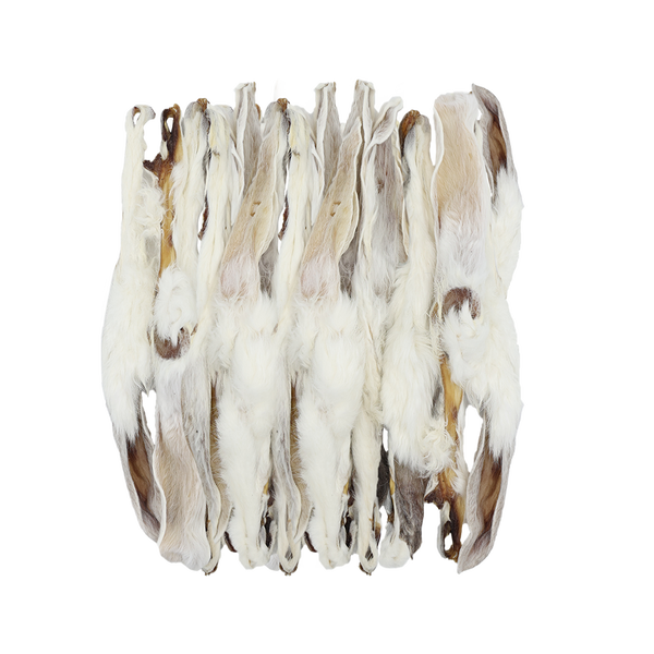 Uniq Pets Dog Snacks Natural Rabbit Ears with Fur натурални заешки уши с козина за кучета, 300 г