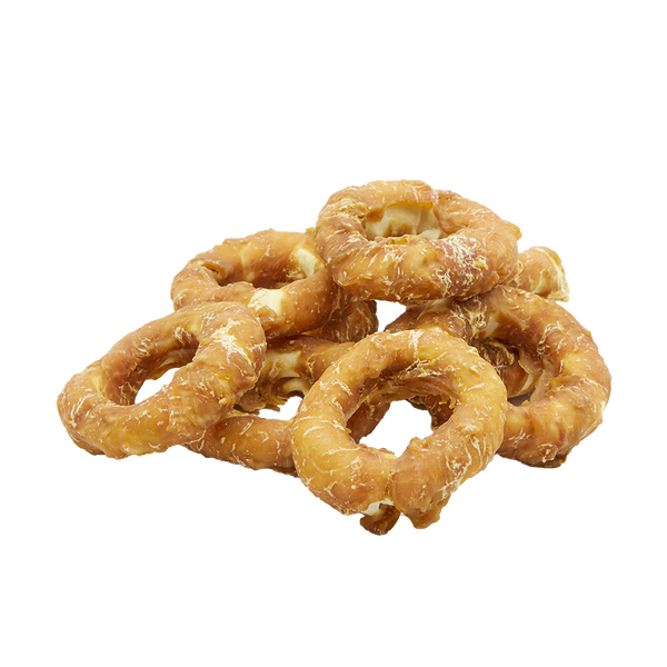 Uniq Pets Dog Snacks Rawhide Chicken Wraps Rings дъвчащи рингове за кучета, 10 см, 500 г