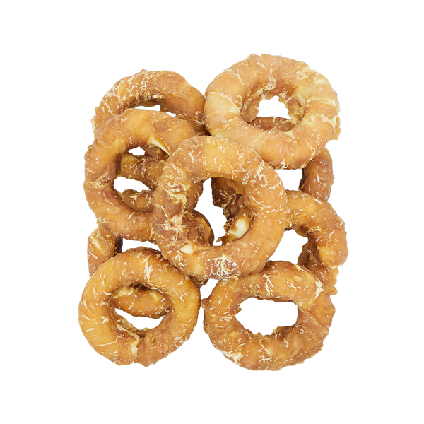 Uniq Pets Dog Snacks Rawhide Chicken Wraps Rings дъвчащи рингове за кучета, 10 см, 500 г