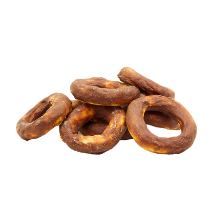 Uniq Pets Dog Snacks Rawhide Lamb Meat on Rawhide Rings дъвчащи рингове за кучета с агнешко, 500 г