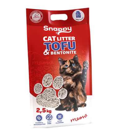 Uniq Pets Cat Snappy Tofu Cat Litter Odor Control Mixed слепваща котешка постелка 70% tofu и 30% бен