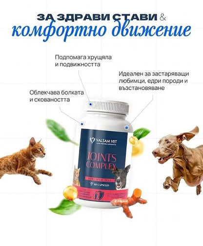 Valsam Vet Joints Complex добавка за стави за кучета и котки, 60 капсули