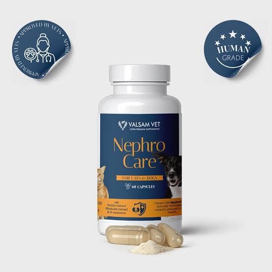 Valsam Vet NephroCare подкрепа за бъбречната функция за кучета и котки, 60 капсули