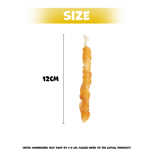 Uniq Pets Dog Snacks Rawhide Chicken Wraps Rawhide Sticks дъвчащи стикове за кучета с пилешко, 12 см, 500 г
