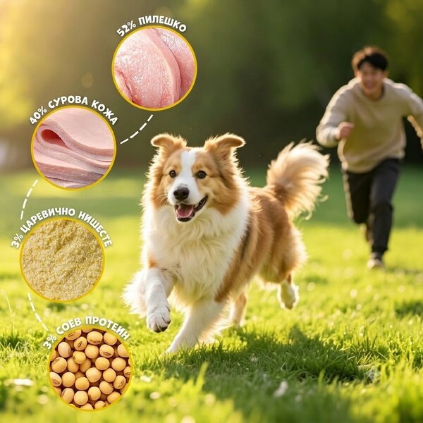 Uniq Pets Dog Snacks Rawhide Chicken Wraps Rawhide Sticks дъвчащи стикове за кучета с пилешко, 12 см, 500 г
