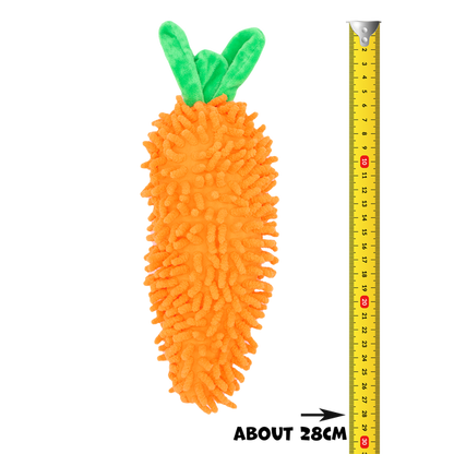 Uniq Pets Plush Dog Toy Squeakies Chenille Carrot плюшена играчка морков за кучета със звук, 28 x 10