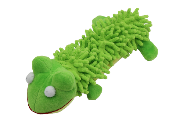 Uniq Pets Plush Dog Toy Rustly Rustling Frog плюшена шумоляща играчка жаба за кучета с писукане, 24,5 x 12 x 5 cm