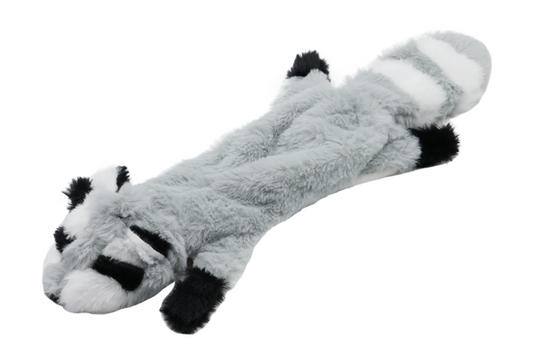 Uniq Pets Plush Dog Toy Rustly Rustling Raccoon плюшена шумоляща играчка миеща мечка за кучета, 42 x 13 x 3 cm