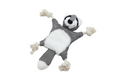Uniq Pets Plush Dog Toy Rustly Rustling Raccoon плюшена шумоляща играчка миеща мечка за кучета с въжета, 28 x 26 x 6 cm