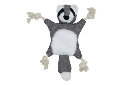 Uniq Pets Plush Dog Toy Rustly Rustling Raccoon плюшена шумоляща играчка миеща мечка за кучета с въж
