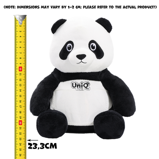 Uniq Pets Plush Dog Toy Sniffies Giant Panda плюшена играчка панда за кучета с писукане, 23,3 x 19,3