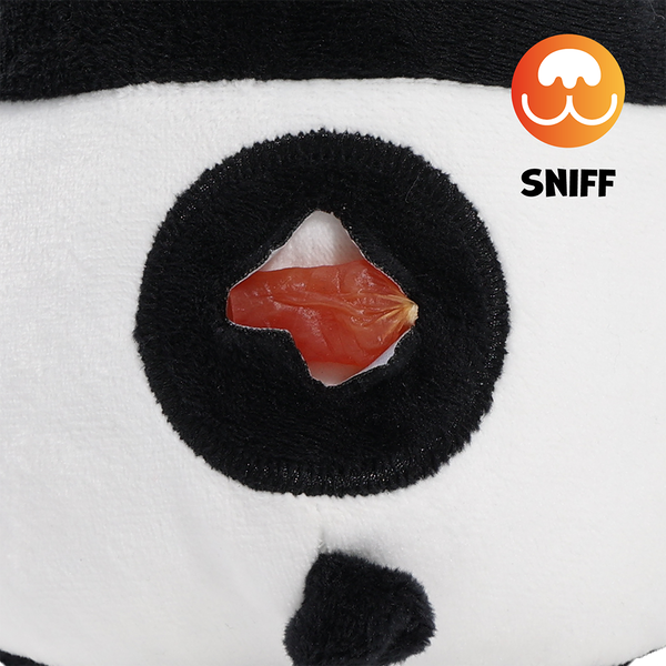 Uniq Pets Plush Dog Toy Sniffies Giant Panda плюшена играчка панда за кучета с писукане, 23,3 x 19,3
