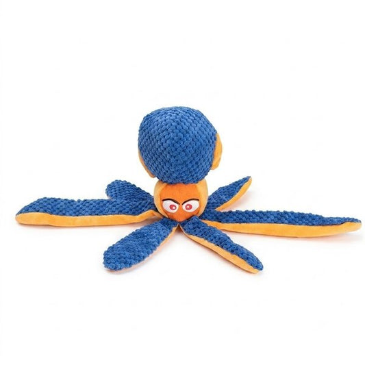 Uniq Pets Plush Dog Toy Sniffies Navy Blue Octopus плюшена играчка октопод за кучета с писукане, 43 x 9,5 x 5 cm