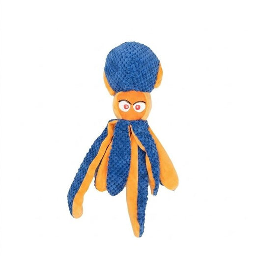 Uniq Pets Plush Dog Toy Sniffies Navy Blue Octopus плюшена играчка октопод за кучета с писукане, 43 x 9,5 x 5 cm