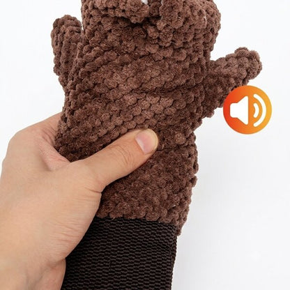 Uniq Pets Plush Dog Toy Squeakies Dog-Shaped Tug Toy плюшена играчка куче за дърпане със звук, 52 x 17,5 x 8 cm