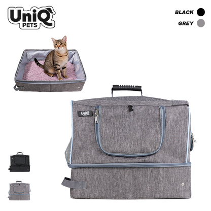 Uniq Pets FurCabin PetComfort сива транспортна чанта за котки и малки кучета до 8 kg