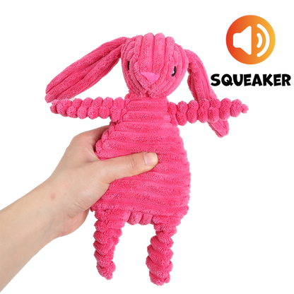 Uniq Pets Plush Dog Toy Squeakies Fuchsia Rabbit Cuddle Toy плюшена играчка за кучета със звук, 29 x 25 x 8 cm