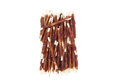 Uniq Pets Dog Snacks Rawhide Duck Wraps Rawhide Sticks лакомство за кучета с патица и сурова кожа, 500 g